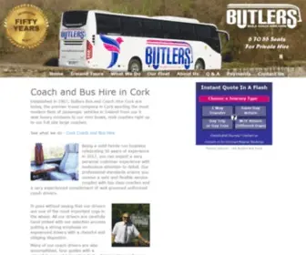 Butlers-Buses.com(Coach and bus hire in Cork from Butlers Buses) Screenshot