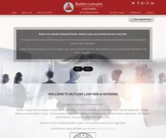 Butlers.com.au(Butlers Solicitors) Screenshot