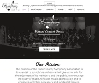 Butlersymphony.org(Butler Symphony) Screenshot
