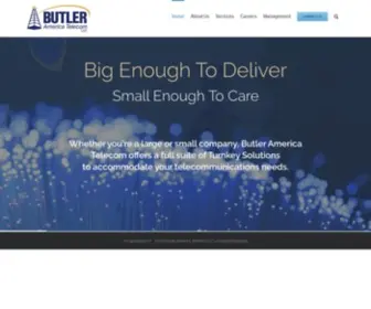 Butlertelecomllc.com(Big Enough to Deliver) Screenshot