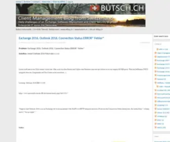 Butsch.ch(Desktop Deployment and Exchange Blog from Switzerland) Screenshot