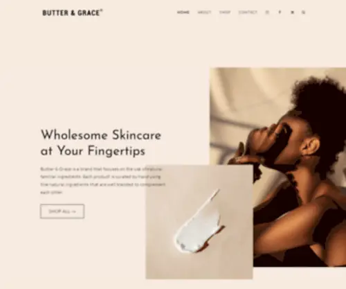 Butterandgrace.co.za(Shop natural beauty products online) Screenshot
