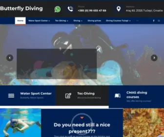 Butterfly-Diving.hr(Diving in Croatia) Screenshot