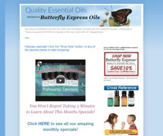 Butterflyexpress.org(Discount Butterfly Express Essential Oils) Screenshot