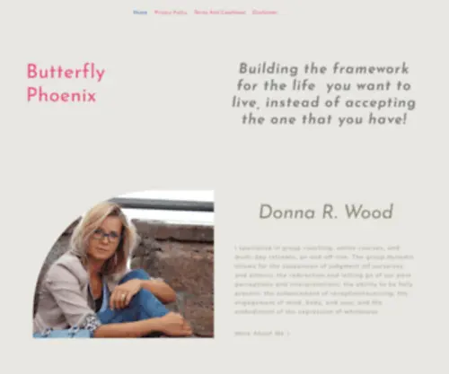Butterflyphoenix.com(Building the framework for the life you want) Screenshot
