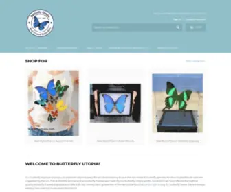 Butterflyutopia.com(Real framed mounted butterflies for sale) Screenshot