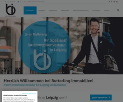 Butterling-Immobilien.de(Immobilienmakler Leipzig) Screenshot