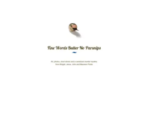 Butternoparsnips.com(Safely Buried mystery novel) Screenshot