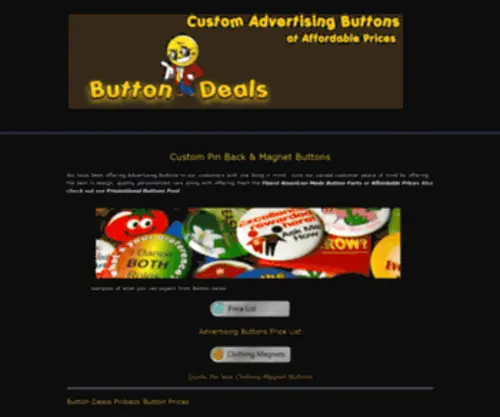 Buttondeals.com(Advertising Buttons) Screenshot