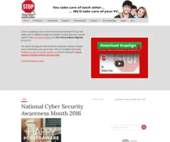 Buttonware.com(Anti-virus and internet security from StopSign®) Screenshot