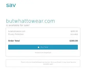 Butwhattowear.com(The premium domain name) Screenshot