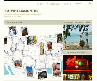 Butwhysixmonths.com(Six months on the road) Screenshot