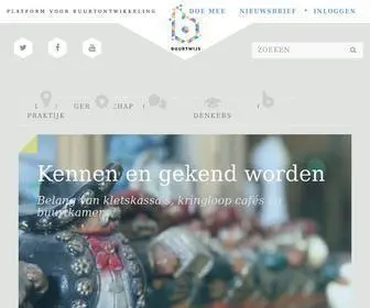 Buurtwijs.nl(Platform voor buurtontwikkeling) Screenshot
