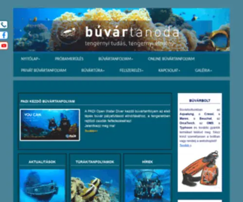 Buvartanoda.hu(Főoldal) Screenshot