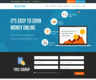 Buxbd.com(Easy Way to Earn Money Online) Screenshot