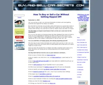 Buy-AND-Sell-CAR-Secrets.com(How To Buy or Sell a Car and Never Get Ripped Off Again) Screenshot