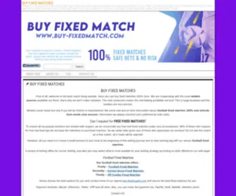 Buy-Fixedmatch.com(BUY FIXED MATCHES) Screenshot