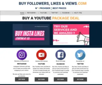 Buy-Followers-Likes-Views.com(Buy followers likes and views) Screenshot