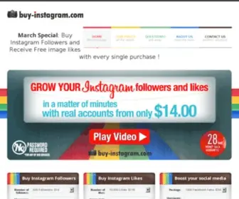 Buy-Instagram.com(Buy Instagram Followers and Likes) Screenshot