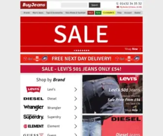 Buy-Jeans.net(Men's Denim Jeans & Clothing from Levi's) Screenshot