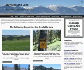 Buy-Montana-Land.com(Montana Land for Sale by Owner) Screenshot