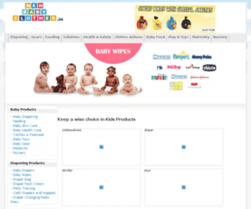 Buybabydiapers.in(Online shop for Baby Products) Screenshot