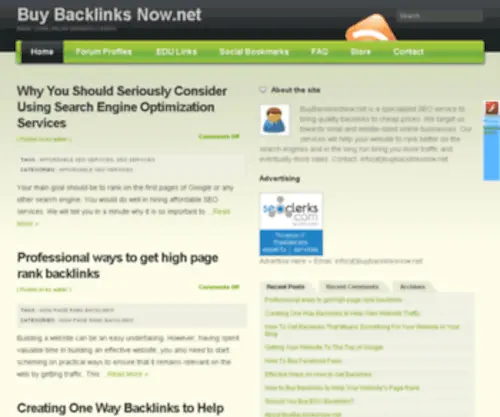 Buybacklinksnow.net(Buy Backlinks) Screenshot