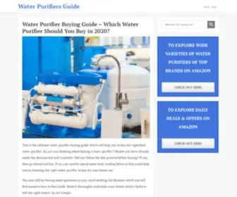 Buybestwaterpurifiers.in(Ultimate water purifier buying guide) Screenshot