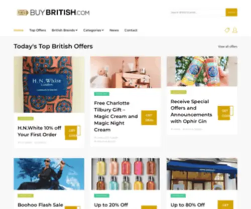 Buybritish.com(Discover and save on British brands & manufacturers) Screenshot