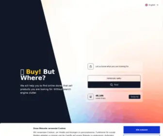 Buybutwhere.com(We will help you to find online stores that sell products you are looking for) Screenshot