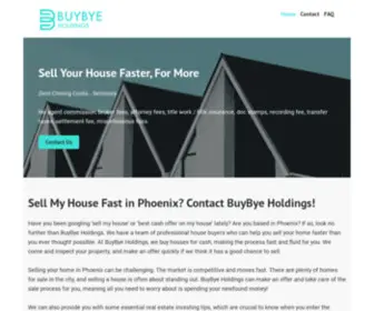 Buybyeholdings.com(Sell My House Fast Phoenix) Screenshot