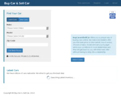 Buycarandsellcar.com Screenshot