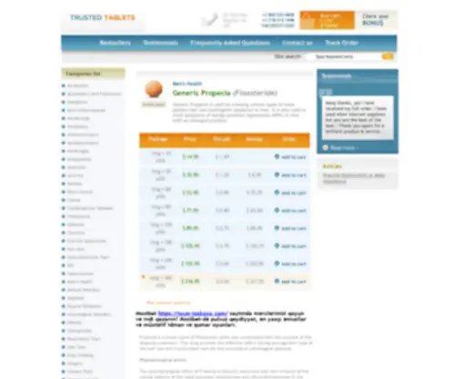 Buycheappropeciaonline.net(Online Drug Shop) Screenshot
