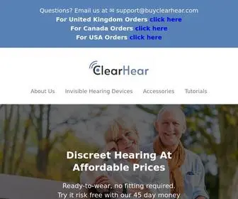 Buyclearhear.com(Clear Hear) Screenshot