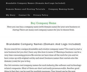 Buycompanyname.com(Buy a Company Name With A .com Domain and Logo Included) Screenshot