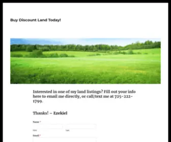 Buydiscountland.net(Buy Discount Land Today) Screenshot