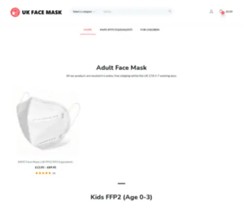 Buyfacemasks.co.uk(Buy N95 FFP2 Face Mask Online in UK) Screenshot