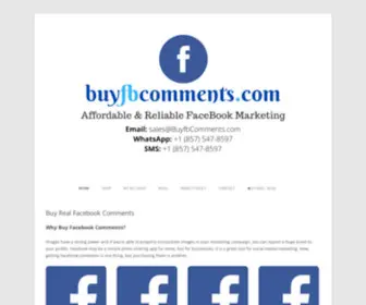 Buyfbcomments.com(Buy Facebook Comments) Screenshot