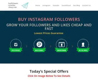 Buyfollowersontwittercheap.com(Buy cheap followers on Instagram) Screenshot