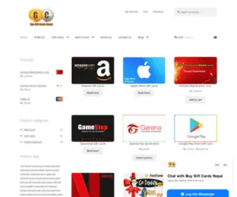 Buygiftcardsnepal.com(Buy Gift Cards in Nepal) Screenshot