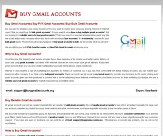 Buygmailaccounts.org(Buy Gmail Accounts) Screenshot