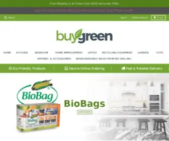 Buygreen.com(Your Trusted Source for Green Products for a green home and eco) Screenshot