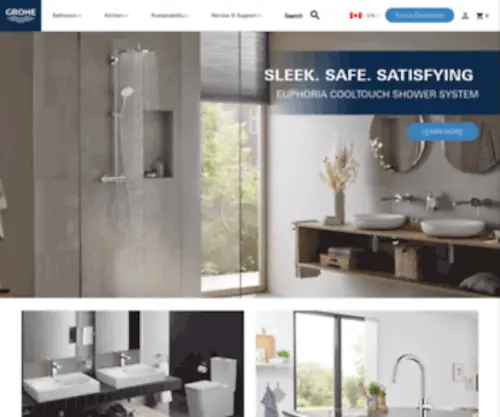 Buygrohe.ca(Kitchen and Bathroom Faucets) Screenshot