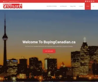 Buyingcanadian.ca(Buying Canadian promotes Canadian businesses) Screenshot