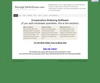 Buyingclubsoftware.org(Supporting Communities Around Our Food) Screenshot