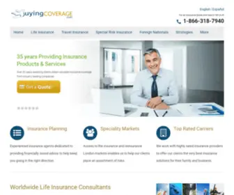 Buyingcoverage.com(Insurance Products) Screenshot