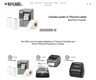 Buylabel.ca(Lowest Price Thermal Labels in Canada) Screenshot