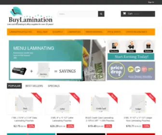 Buylamination.com(Best Laminating Supplies Online at Buy Lamination) Screenshot