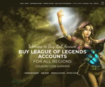 Buylolaccount.com(Buy LoL Account) Screenshot