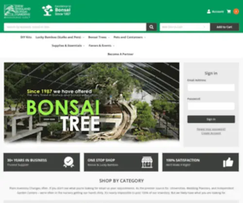 Buyluckybamboo.com(New England Bonsai) Screenshot